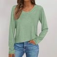 thumbnail image 2 of gakvbuo Tunic Tops For Women Long Sleeve V-Neck Pullover Sweatshirts Blouse Fall Tops, 2 of 7