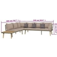 thumbnail image 7 of vidaXL 4 Piece Patio Lounge Set with Cushions Solid Acacia Wood Brown, 7 of 7