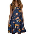 thumbnail image 2 of Viikei Women's Casual Summer Tank Dress Sleeveless,Women's Fashion Holiday Summer Solid Color Sleeveless Party Beach Dress Blue XXL, 2 of 6