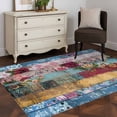 thumbnail image 5 of 3x5 Area Rugs, Vintage Floral Non-Skid Rubber Backing Large Rectangle Rugs - Living Room Bedroom Home Office, Farmhouse Botanical Flowers Indoor Floor Mat Carpets Washable Rug, 5 of 9