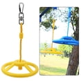 thumbnail image 2 of Eigraketly Volante Columpio Colgando Anillo giratorio Exterior Interior Patio trasero Cuerda de escalada Hebilla Kit Ejercicio de entrenamiento Escalada Amarillo, 2 of 6