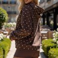thumbnail image 6 of Turilly Women's Spotted Printing Hooded Sweatshirts Long Sleeve Pockets Casual Fashion Blouses, 6 of 6