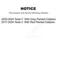 thumbnail image 2 of TEC Rear Ceramic Disc Brake Pads TEC-2387 for Car Tesla 3 Y with Red Painted Calipers, 2 of 10
