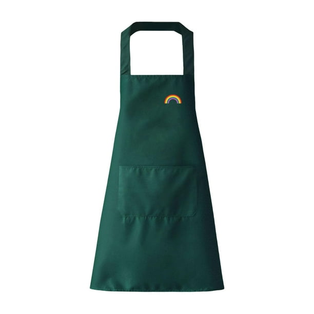 Delantales de cocina Babero impermeable Chef Delantales para restaurantes Verde