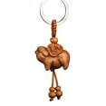 thumbnail image 7 of SPRING PARK Lucky Wooden Chinese Zodiac Carving Wooden Pendant Pendant Keychain Chain Key Ring Keyring, 7 of 7