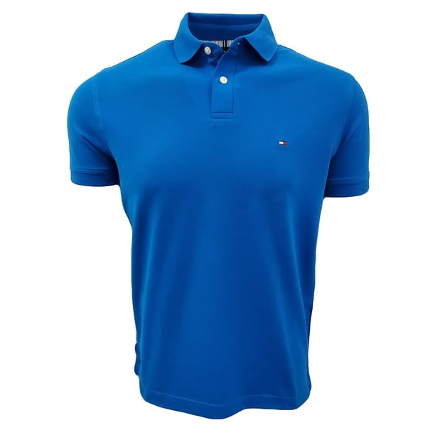 Polo Tommy Hilfiger, corte regular, elástico, para hombre, azul