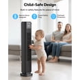 thumbnail image 2 of NFTIGB 36-Inch Tower Fan Quiet Oscillating Floor Fan with 3 Speeds, 3 Modes, 12H Timer, Bladeless Standing Fan for Home, Black, 2 of 9