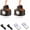 Black-2set, variant on Camping Tent Light LED Solar Lantern Bulb with Remote Control Hanging Waterproof Rechargeable 5000LM Flashlight Portable 5 Lighting Modes 4 Power Display Outdoor Hurricane Power Outage 2 Pack