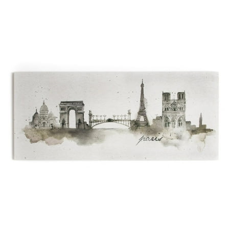 - Graham and Brown Paris Watercolor Printed Canvas Wall Art