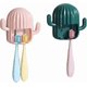 thumbnail image 1 of Cute Kids Toothbrush Holder, Wall Mounted Cactus Toothbrush Stand Suction Cartoon Razor Draining Organizer Rack With Hook For Bathroom, Mirror, Vanity, 1 of 5