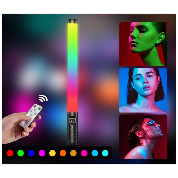 TOP! RGB Video Light Stick Wand Colorful LED Lamp Fill Handheld Flash Speedlight Photography Lighting