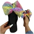 thumbnail image 5 of asdoklhq Slippers for Women Indoor and Outdoor,Sandals Women Slope Heel Open Toe Bow-Knot Slippers Comfy Beach Shoes Flip Flop, 5 of 9