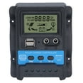 thumbnail image 1 of Controlador de carga solar con pantalla LCD, doble salida USB de 5 V, regulador de carga PWM, 10 A, 130 W (12 V) y 260 W (24 V)., 1 of 14