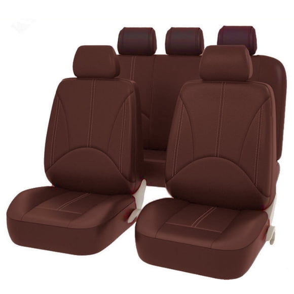 Yeacher Universal Car PU Leather Front Car Seat Covers Fine Quality Back Bucket Car Seat Cover Auto Interior Car Seat Protector Cover