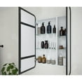 thumbnail image 3 of Glass Warehouse Stainless Steel Square Medicine Cabinet Matte Black, 3 of 5