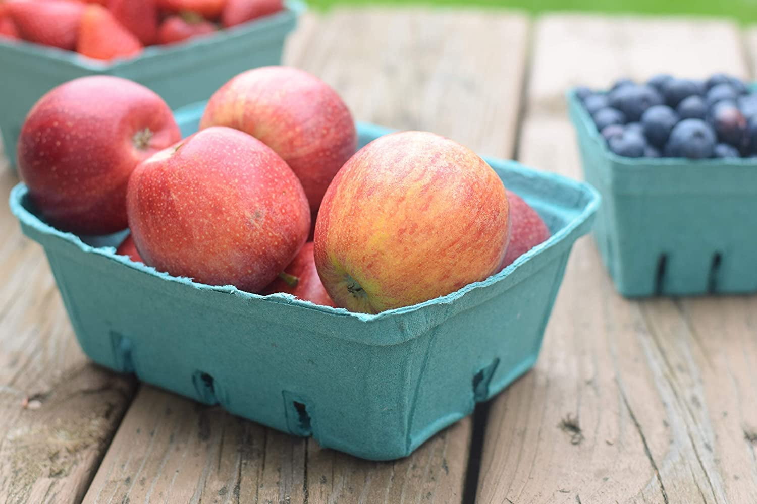 1.5 Quart Green Produce / Berry Basket - 25 Pack