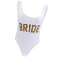 thumbnail image 2 of Mujer Novia Oro Letras Una Pieza Bikini de de - S, como se describe Salvador Traje de baño de las mujeres, 2 of 4