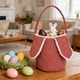 thumbnail image 4 of Danhjin Easter Basket for Kids, Corduroy Fleece Easter Gift Basket with Candy Bag for Holiday Decor, 4 of 6