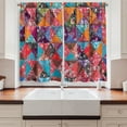 thumbnail image 2 of Ambesonne Balinese Kitchen Curtains, Traditional Patchwork Form, 55"x39", Multicolor, 2 of 3