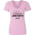 thumbnail image 3 of Inktastic Celebrate Juneteenth Women's V-Neck T-Shirt, 3 of 5