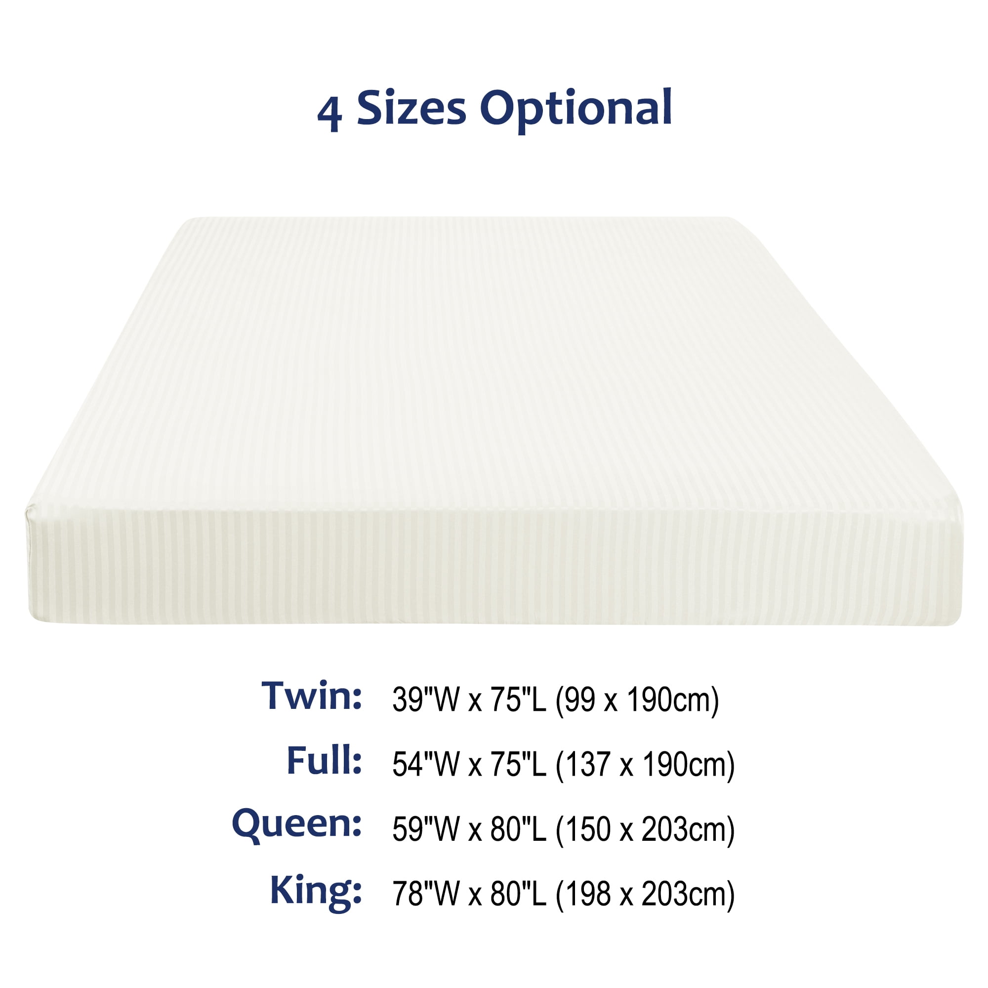 Unique Bargains Soft 100GSM Striped 16 Inch Deep Pocket Fitted Sheets King Khaki