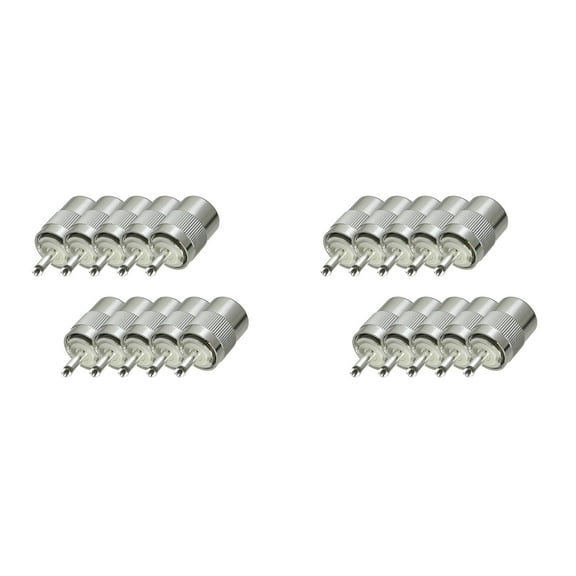 20 Pcs Connector PL259 UHF Male Plug Solder for RG58 RG142 LMR195 RG400 Cable Brass