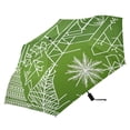 thumbnail image 5 of Geometric Forest Patterns Folding Umbrella UV50+ Waterproof Sun Protection Auto Open Close Compact Fiberglass Frame, 5 of 8