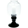 thumbnail image 4 of Northlight Glass Pedestal Hurricane Pillar Candle Holder - 17.75" - Black, 4 of 6
