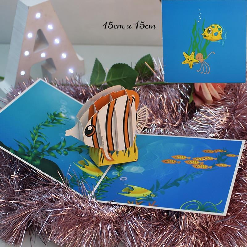 Romantic 3D Popup Greeting Cards Carousel Happy Birthday Mother’s day Thank Gift