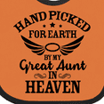thumbnail image 4 of Inktastic Handpicked for Earth by My Great Aunt in Heaven Boys or Girls Baby Bib, 4 of 4