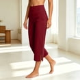 thumbnail image 6 of Drovellove Women's Plus Size Cropped Pants with Pockets - Loose Straight Leg Yoga Pants, Soft Stretchy Casual Pants for Lounging, Weekend Errands, or Relaxed Office Days, 6 of 8