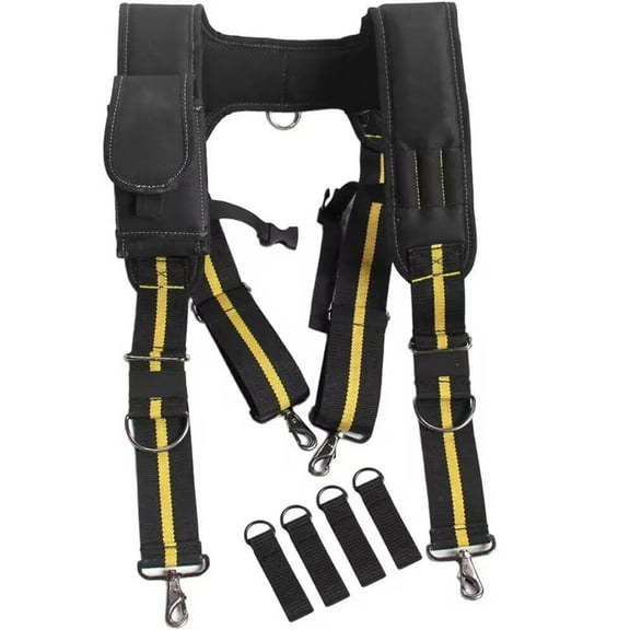 Adjustable H Style Tool Belt Suspender. Tool Belt Padded Harness. Tool Belt Shoulder Straps. 1680D Polyester & Breathable