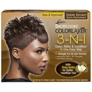 Lusters Shortlooks Hair Color Relaxer Kit, 3N1 Brown, 1 Ea, 2 Pack