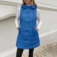 thumbnail image 4 of MOONDU Women's Long Puffer Vest Hooded Sleeveless Quilted Zip Up Longline Winter Warm Outerwear with Pockets Casual Top 8 Colors S-XXL, 4 of 9