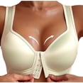 thumbnail image 2 of Warop Women's Push-Up Bra, Solid Color Wire-Free with Side Support, Breathable Adjustable Straps Front Closure for Everyday Comfort, 2 of 6