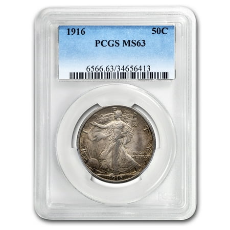 1916 Coin - 1916 Walking Liberty Half Dollar MS-63 PCGS