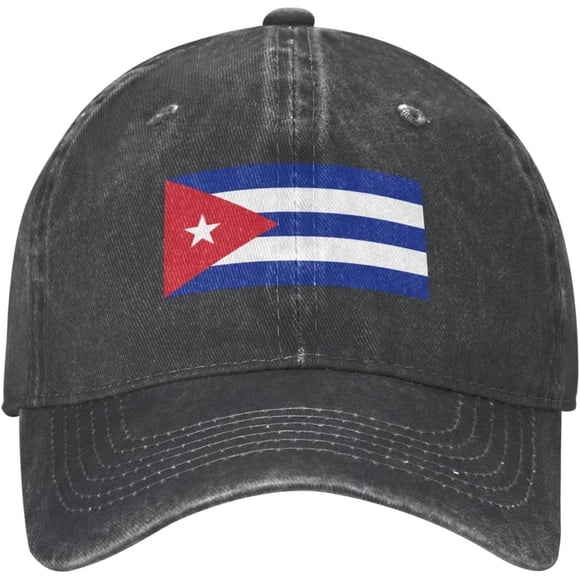 Vintage Flag of Cuba Baseball Cap Men and Women Cowboy Hat Outdoor Adjustable Casquette Black