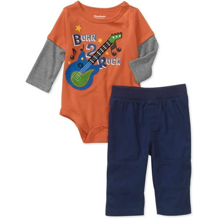 Garanimals Newborn Boys' 2-Piece Creeper and Pants Set