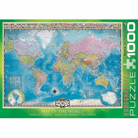 Puzzle Play Mazes Software - EuroGraphics Map of the World 1000-Piece Puzzle