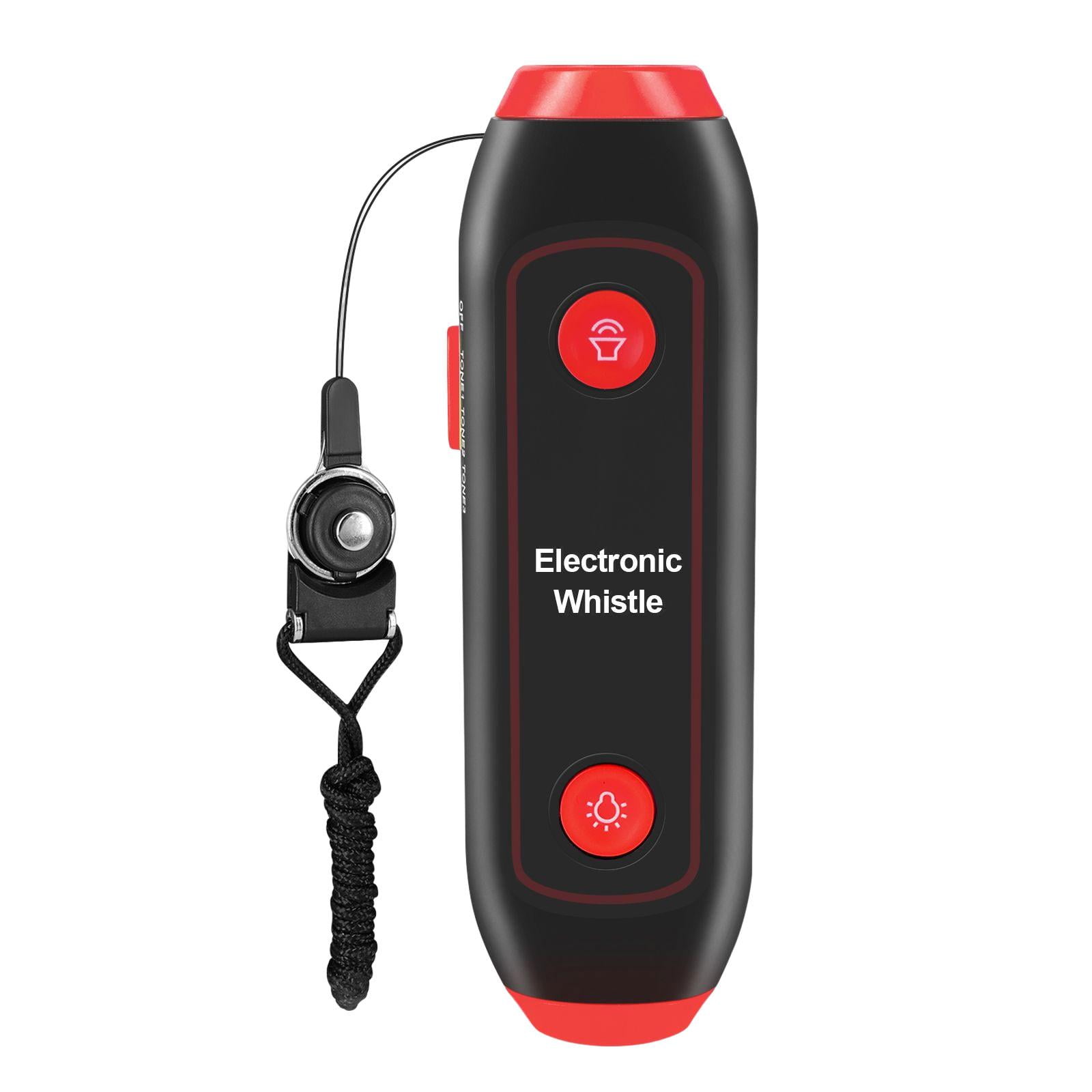 LOVIVER Electronic Whistle with Lanyard Handheld Electric Whistle for Outdoor Basketball Red