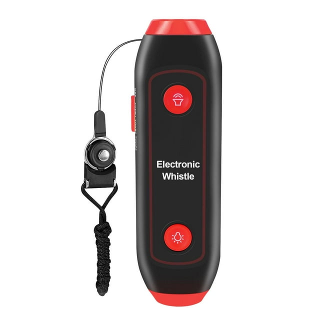 Silbato electrónico Zulema Silbato electrónico portátil de 3 sonidos con cordón eléctrico de mano Rojo
