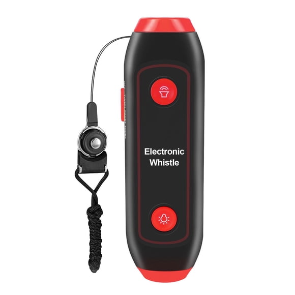 koolsoo Electronic Whistle with Lanyard Handheld Electric Whistle for Outdoor Basketball Red