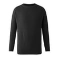 thumbnail image 5 of NOLDARES Leisure Long Sleeve O Neck Loose Sweaters for Mens Fall Winter Block Color/Pure Color Pullover Tops Men Casual Sweater(Black,S), 5 of 5