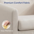 thumbnail image 4 of Fabric Accent Chair with Backrest Thick Cushion, Modern Single Sofa Armchair for Living Room Bedroom (2PCS, Beige), 4 of 10
