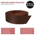 thumbnail image 2 of ELW Grass Feed Leather 8-10 oz. 3-4mm 2.25"x60" 5.7x152.1cm Bourbon Brown Full Grain Cowhide Belt Blank, Straps Tooling, Holsters, Saddle Bags, Knife Sheaths, Furniture Accent, Restoring Chairs, 2 of 8
