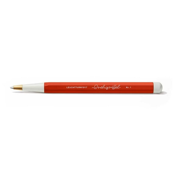 Bolígrafo LEUCHTTURM1917 Drehgriffel Fox rojo con tinta azul