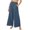 Blue, variant on SNKSDGM Women's Plus Cotton Panties for Women Without Elastic Womens Capri Pants Jeans Women's Elastic High Waist Wide Leg Pants Casual Yoga Beach Trousers with Pockets
