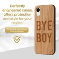 thumbnail image 2 of Case Yard Wooden Case Outside Soft TPU Silicone, Slim Fit Shockproof Wood Protective Phone Cover for Girls Boys Men and Women, Supports Wireless Charging Bye Boy Design case for iPhone-XR, 2 of 7