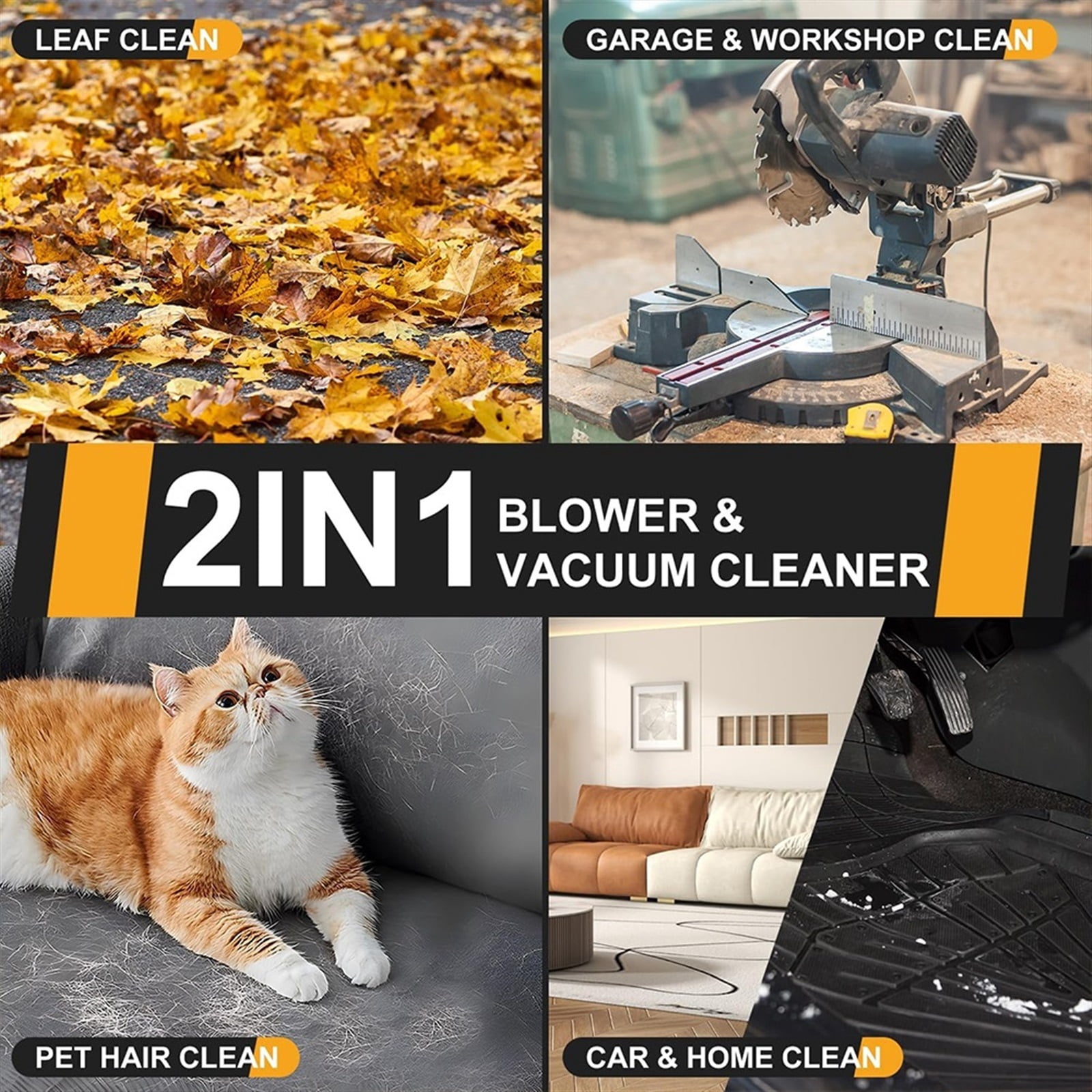 Cordless Leaf Blower, 2.5 Lb Mini Leaf Blower, 2-in-1 Battery Leaf Blower And Vacuum For Workshop, Garage, Porch And Patio ,High Power