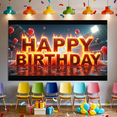 thumbnail image 7 of Neon Style Happy Birthday Backdrop Banner with Racing Track Elements Party Decorations Photography Props for Birthday Party Celebrations Home Decor Events, 7 of 7